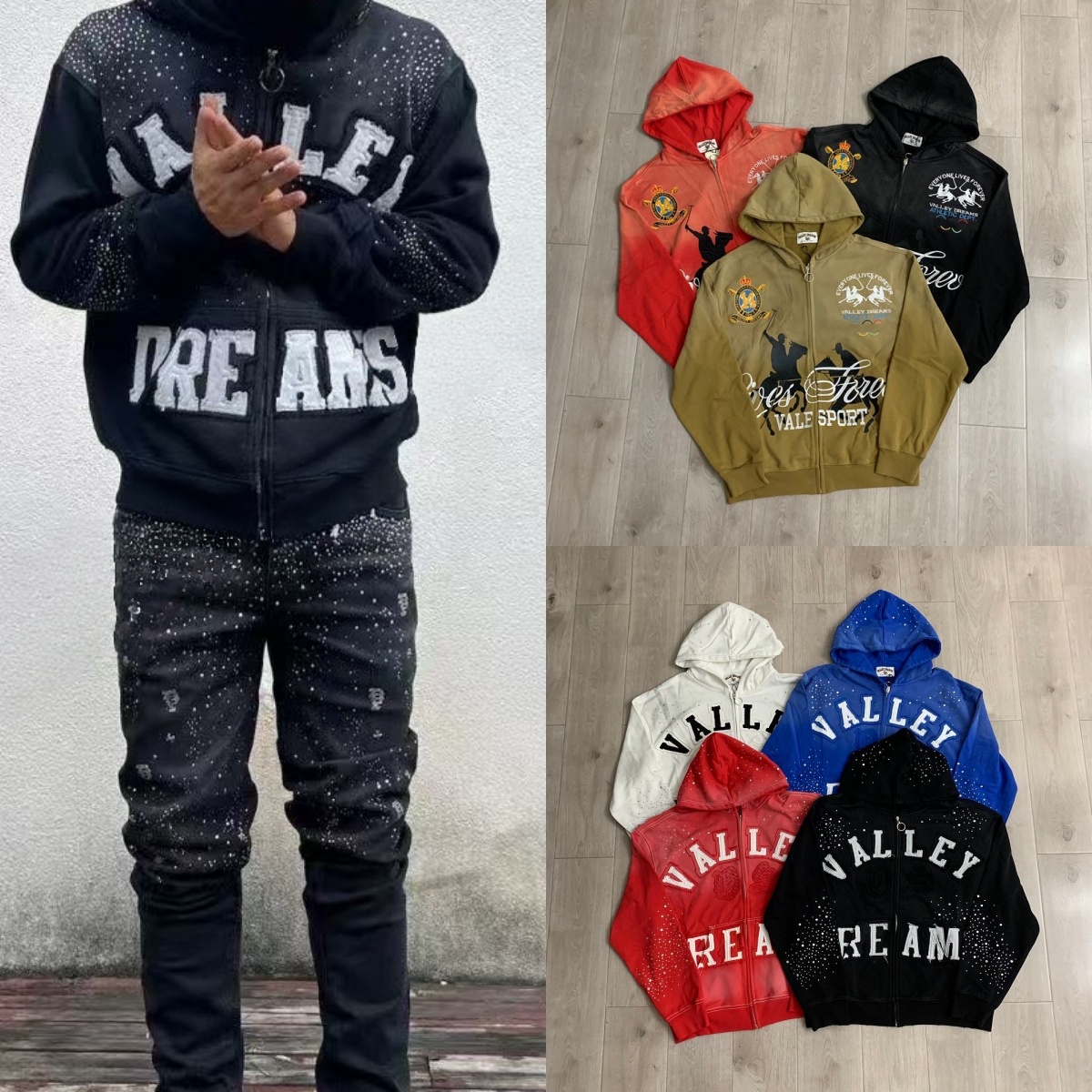 Designer Mens hoodie dreams Vintage vale Graphic Y2k Mens pullover hooded men zip up hoodie vellyshoody sweater woman hip hop Top US size S-XL