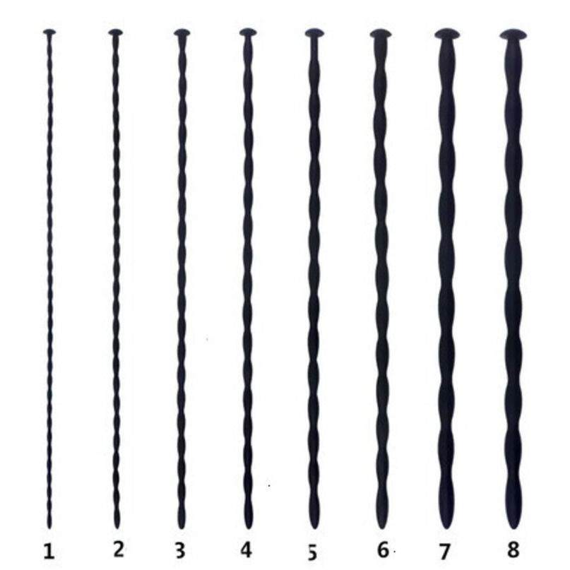 2026 New Adult Toys 8Pcs/Set Silicone Long Penis Plug Urethral Sound Stimulation Dilators Sounding Rod adult toys Bdsm Sex For Men Gay BA07
