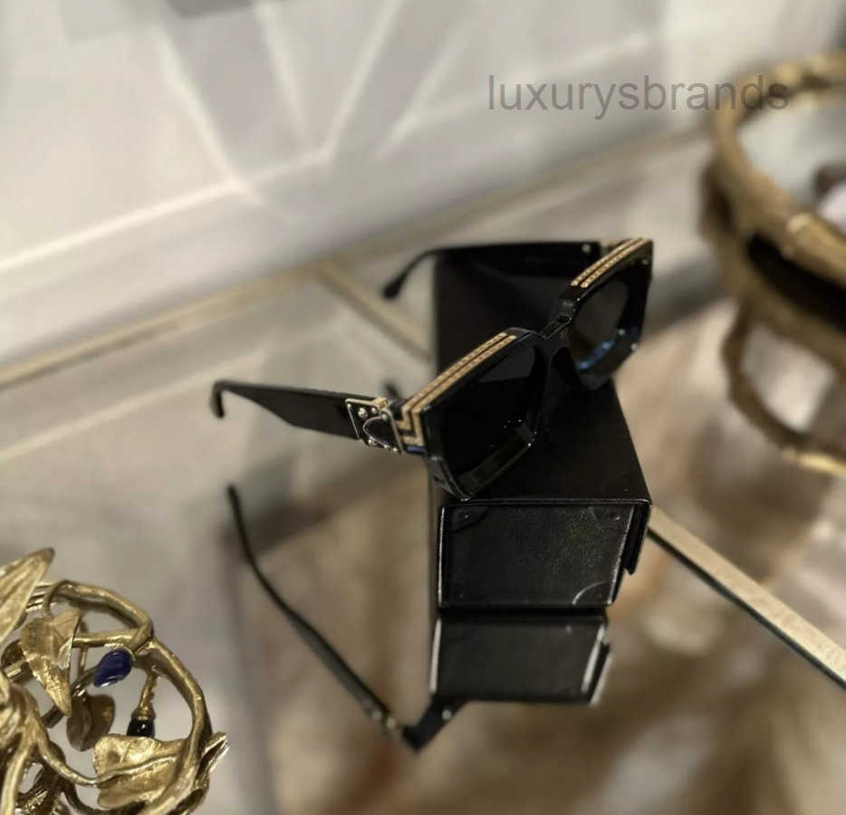 New 2025 Mens Sunglasses 11 Millionaire 1165 Sunglasses for men and women square full frame Vintage unisex Shiny Gold good sell plated Top qualityQR