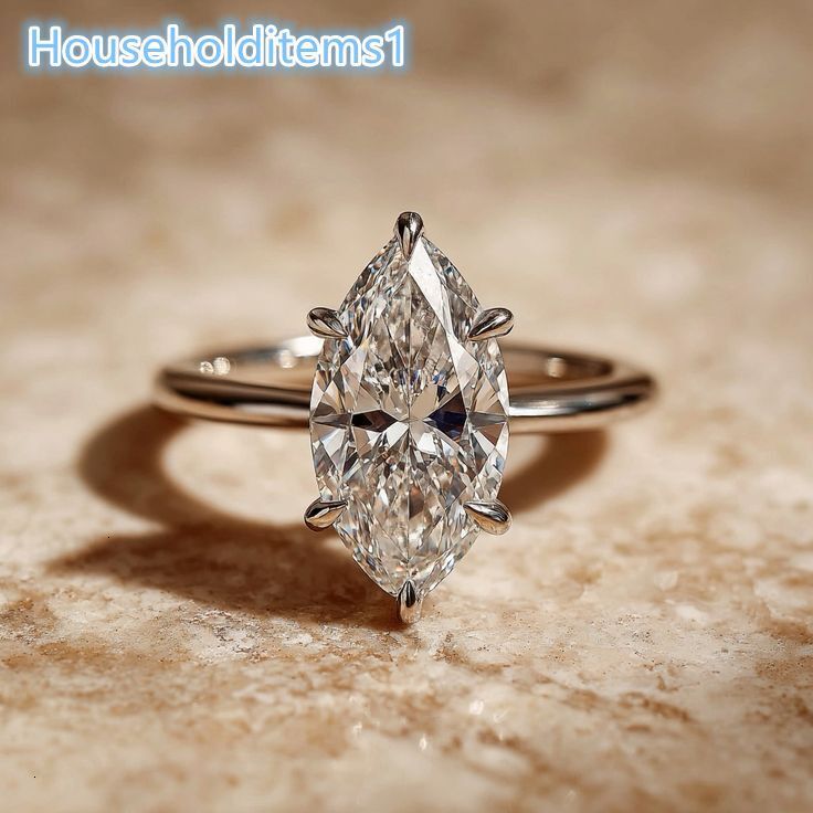 2027MAISHA DIAM JEWELRY Marquise Cut 2CRT Lab Grown Diamond IGI Certified 18K Yellow Rose White Gold Engagement Band Women