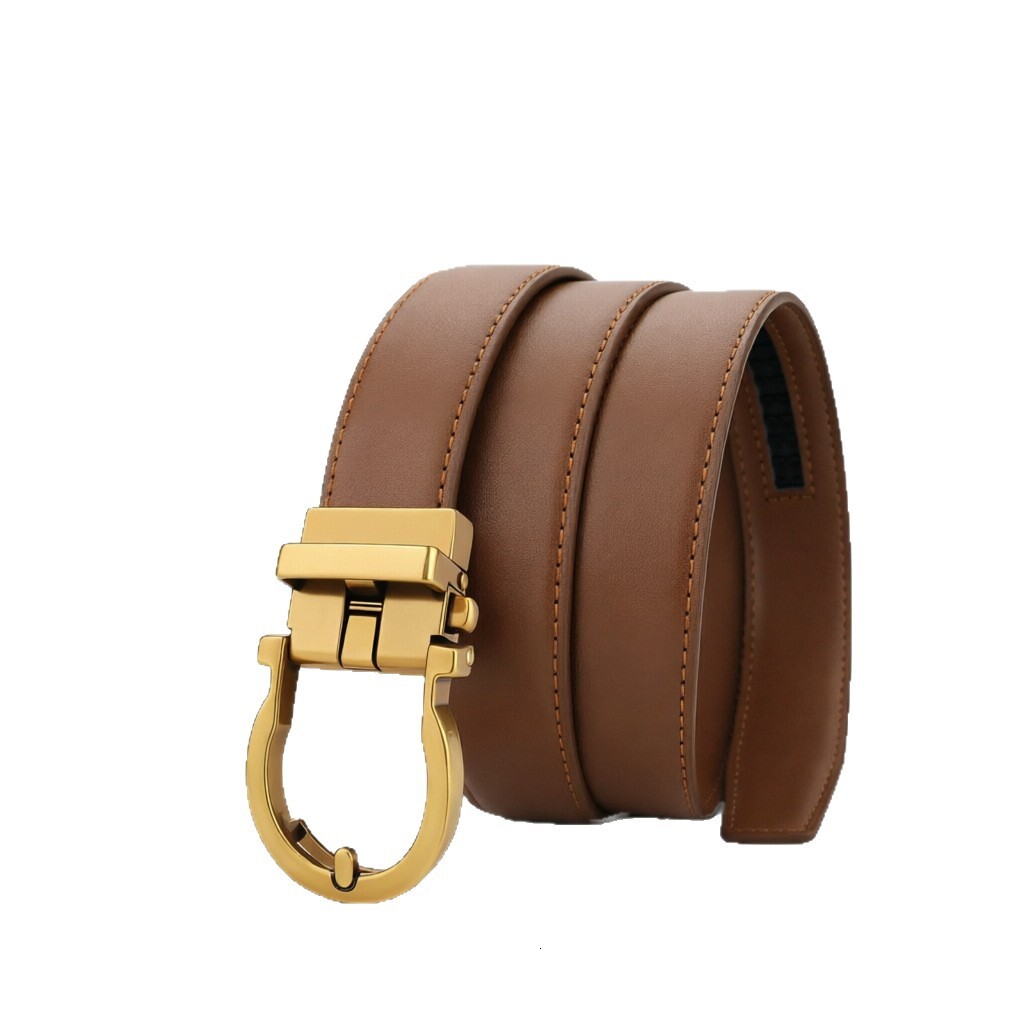 2026 New Genuine Leather Cowhide Belt - Fashionably Simple Hole-free Multi-functional Automatic Buckle Belt - Designer's New Fashionable Versat