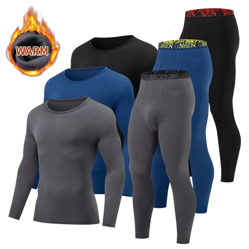 2 Pieces Of Spring Men's Solid Color Base Suit Comfortable Round Neck Long Sleeved Top Tshirt Elastic Waist Pants 261012