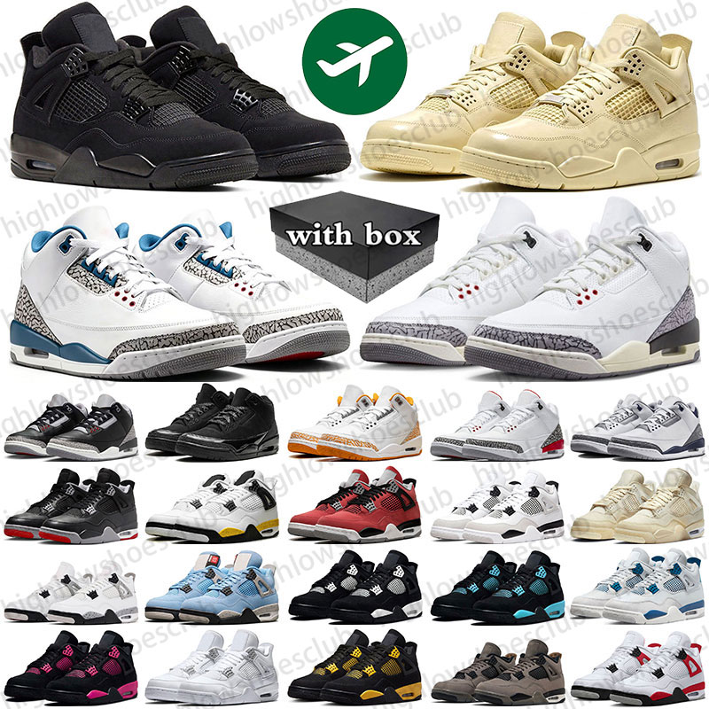 free shipping 3 4 designer basketball shoes j3 j4 mens trainers sneakers True Blue 3s Orange Citrus 4s Amazonas Tour Yellow Toro Bravo women sports