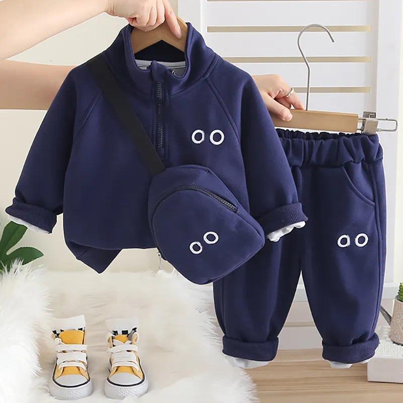 Kids Designer Clothes Boys Tracksuit Fashion Children Casual Sport Set Luxury Kid Hoodie Winter Thickened Warm Long Sleeve Sweatshirt Set For Toddle