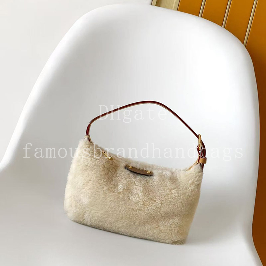 Wool Designer Hobo Bag 18.5CM Mirror Quality Shoulder Bag Women Clutch Bag With Box LP34A