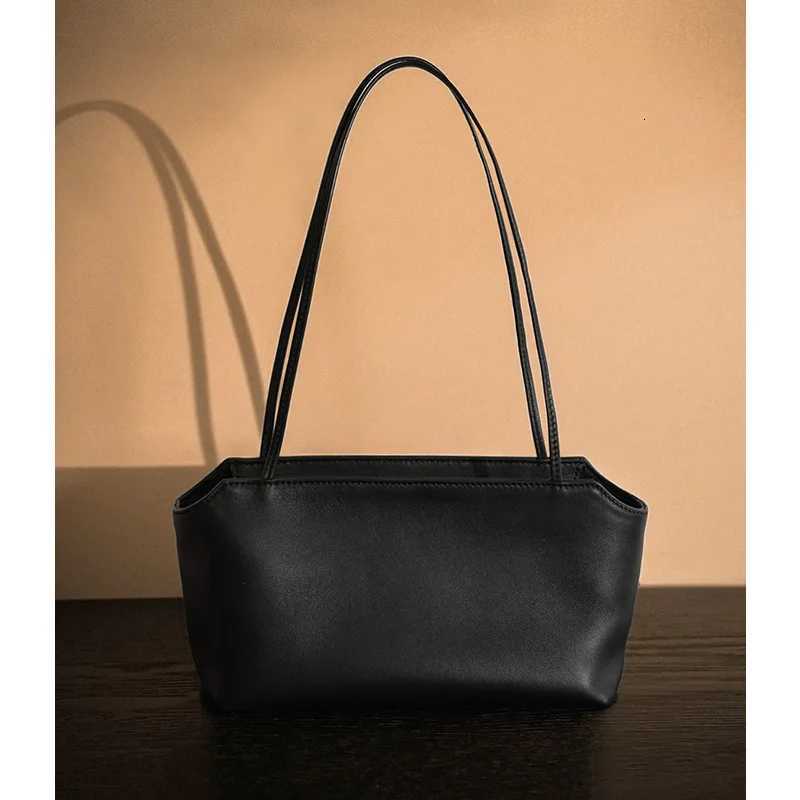 Evening Bags Simple Sheepskin Shoulder Bag New Genuine Leather Tote Bag Niche Commuter Bag Versatile Fashion Large-Capacity For Women Bag H261016