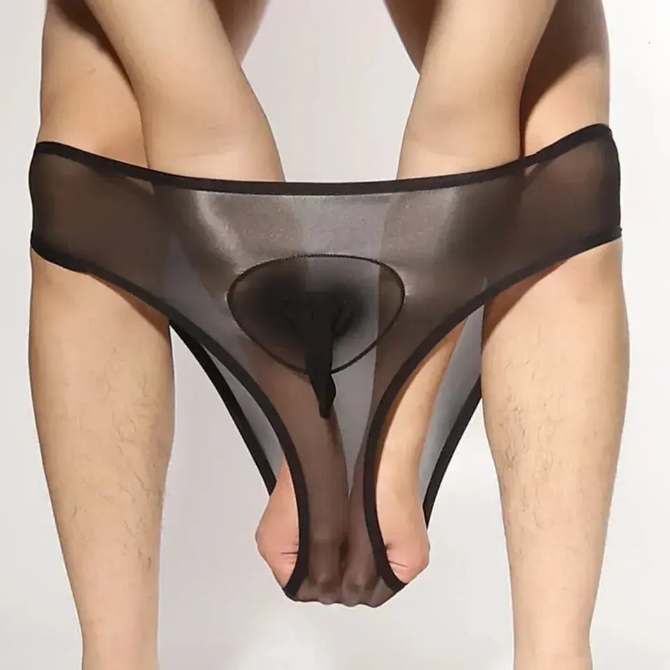 Men's Underwear Sexy Mens Panties Unisex Seamless Sheer Transparent Briefs briefs Stretch Pantyhose Shorts Underwear Pump Man Underpants