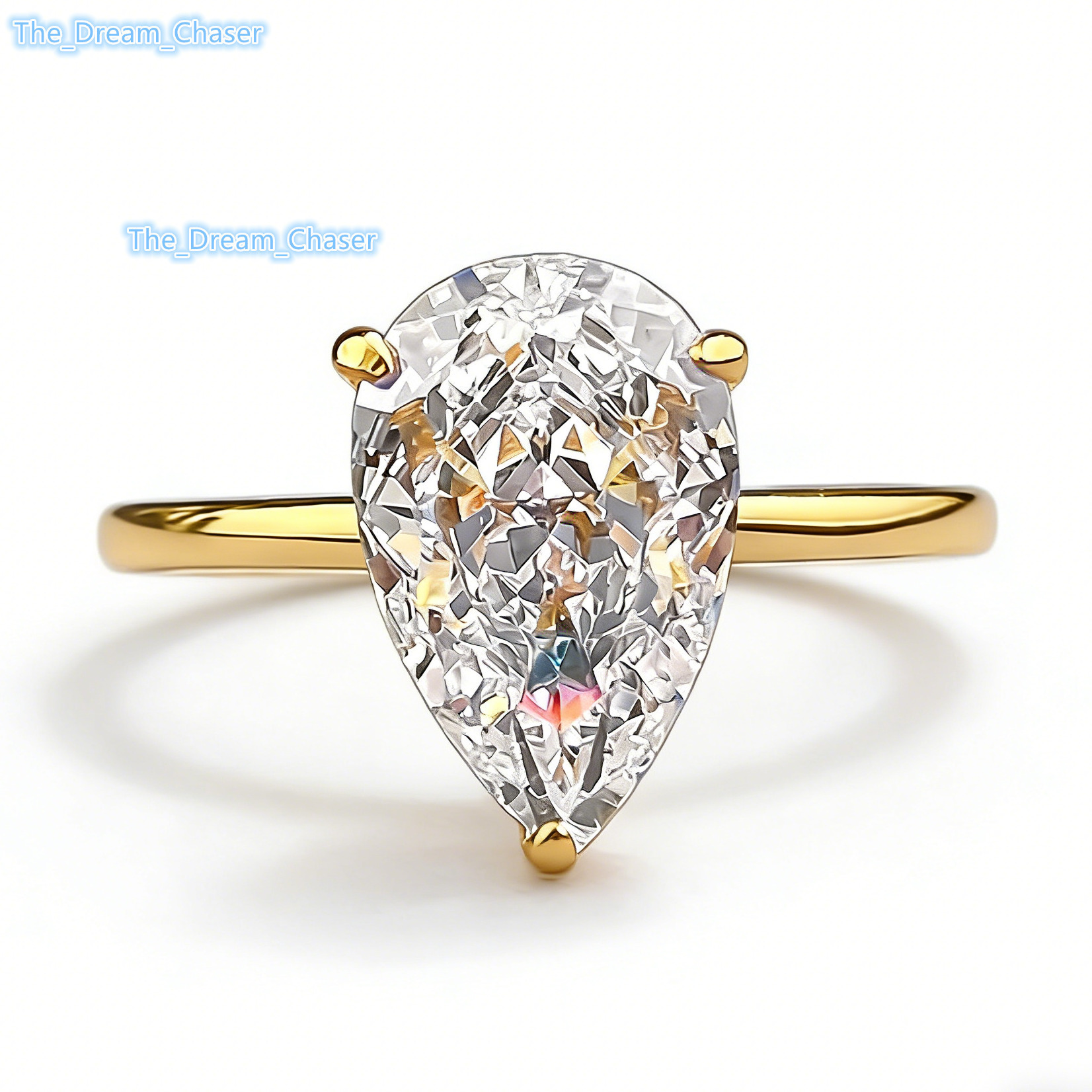 Luxury Women 925 Sterling Silver Pear Cut 7*11mm 5A diamondia Ring Engagement Wedding Iced Out Diamond Rings Jewelry Wholesale