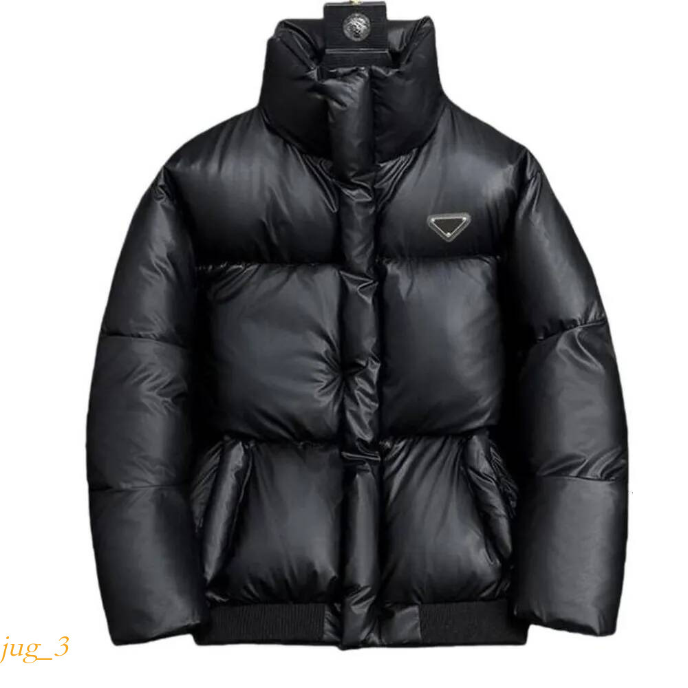 pradmen jacket Designer Down Parkas Puffer Jacket Windbreaker Coat Mens Metal Inverted Triangle Badge Loose Thick Hooded Bodyweary Sleeves 53e