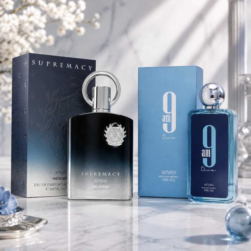Perfume Set Afnan Men Supremacy Incense 9AM Dive Eau De Parfum 100ml Each Woody Aquatic LongLasting Fragrance Gift Set For Men M261016