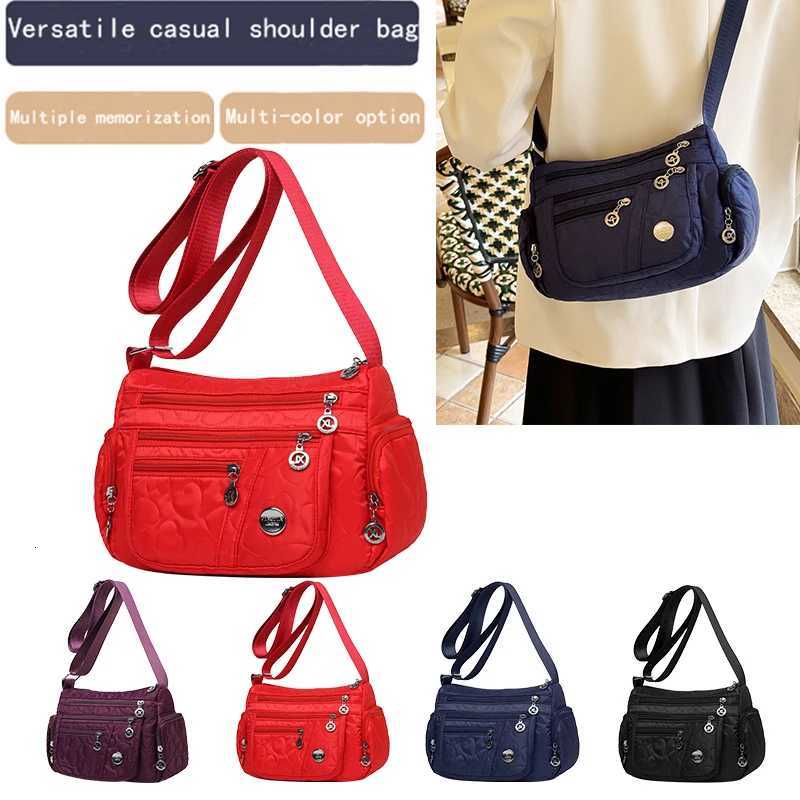 Evening Bags Chic Embellished Women's Crossbody Bag for Daily Commute Stylish Heart-detail Multi-pocket Lightweight Casual Nylon Bag H261016