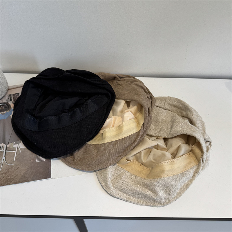Casual and relaxed designer style 2025 spring/summer new thin breathable women's baseball Japanesestyle sunshading newsboy cap trendy