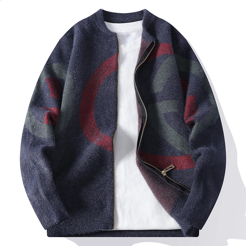 Autumn and Winter Casual Sweaters Men letter Knitted Cardigan Male Loose Sweatercoats Man 261012