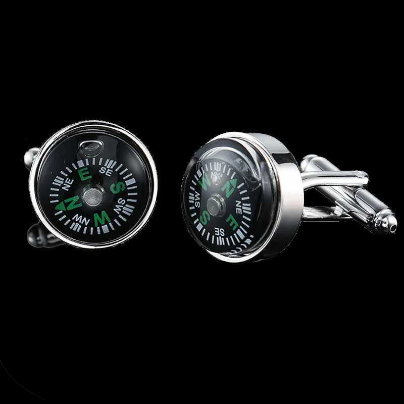 new Cuff Links WN Summer punk style fashion men's Zircon printed circuit board tortoise level compass beer cover coffee cup green CufflinksW261