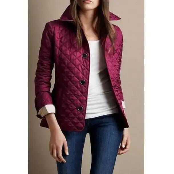 Women Short Jacket Fashion Women Quilted Diamond Jackets Suit Brit Jacket Designer casual Single Breasted London Slim Coat Long Sleeve Ladies Plaid