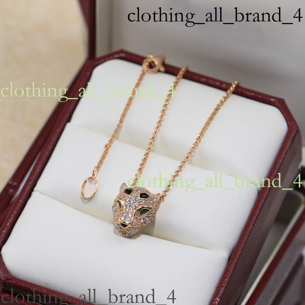 Nail Desginer Leopard With Gold Plated Love Men Women Pendant Necklaces Luxury Jewelry Carteied Necklace 86D