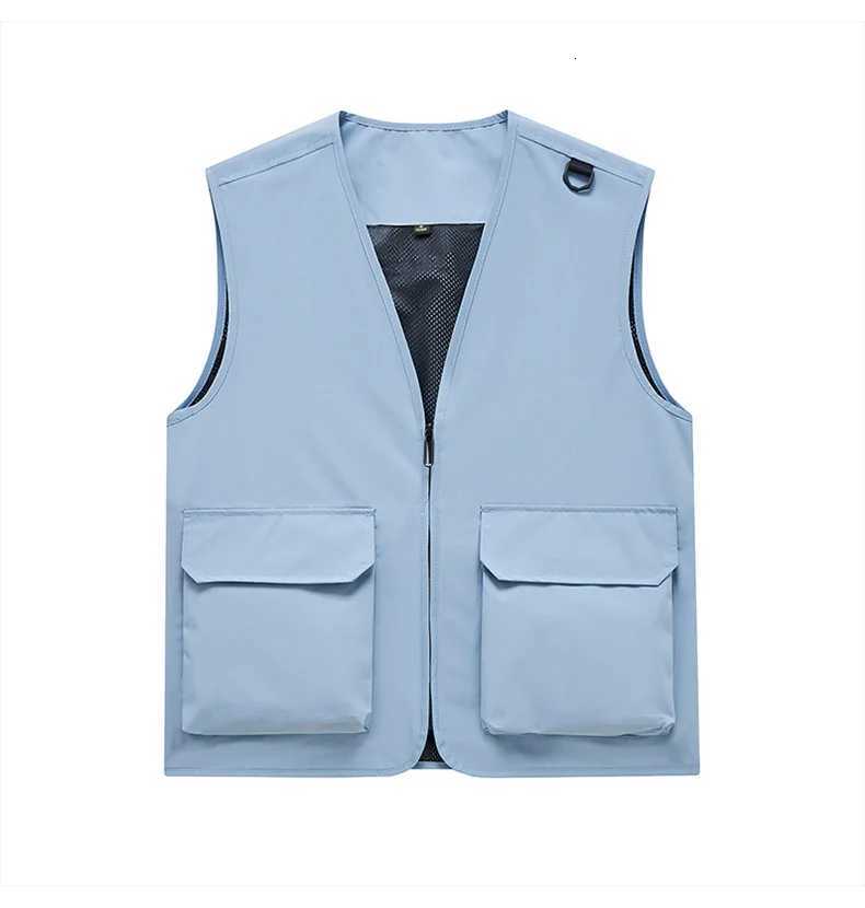 Men New Summer Men's Vests Mesh Outdoor Advertising Clothing Vests Coats Sleeveless Jackets Men Thin Breathable Quick-drying Waistcoats 6XLW261