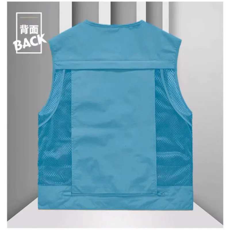 quick-drying Men's Vests New mesh vest for men's casual outdoor multi-bag fishing and photography waistcoatW261017
