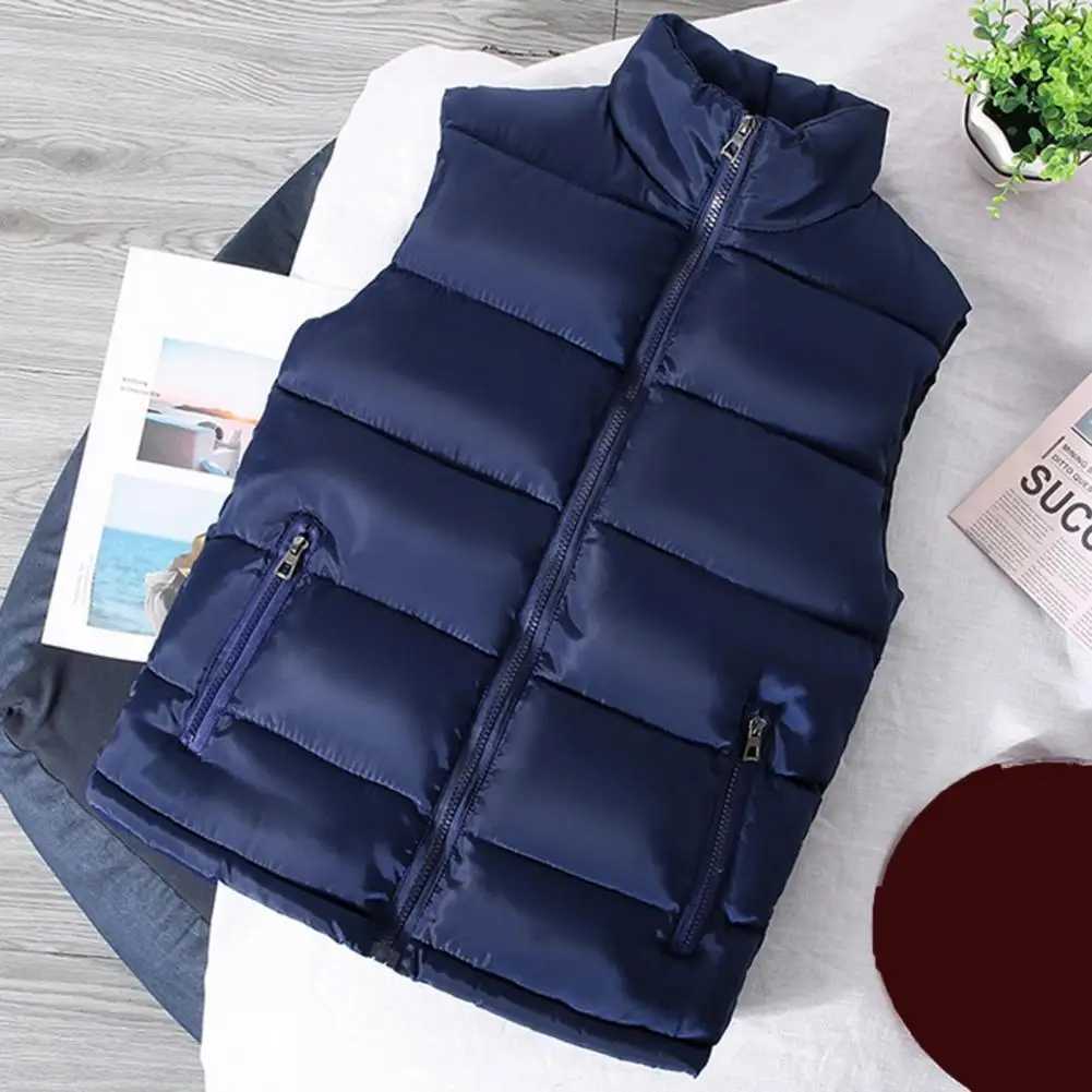 Jacket Men's Vests Mens Vest Warm Sleeveless Jackets Winter Windproof Zipper Coat Autumn Stand-up Collar Casual Waistcoat Clothing WaistcoatW26