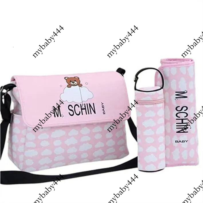 Diaper Bags 2023Mom baby diaper 3 piece set high quality designer print multifunctional Shoulder Bag Mom and girl gift creative Q12 H250218