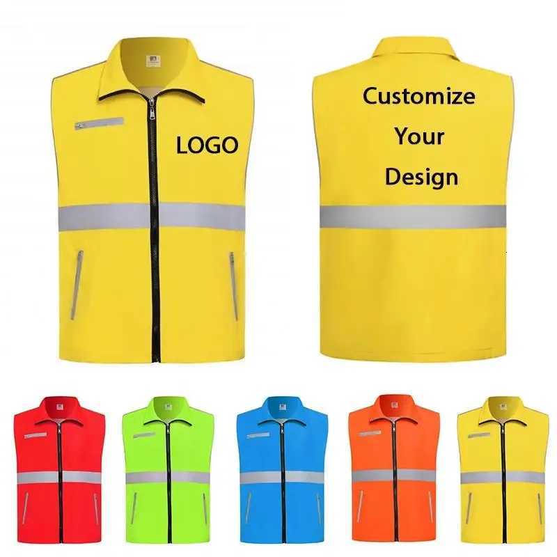 Customization Men's Vest Vests Outdoor With Printed Workwear Vest Volunteer Advertising Environmental Sanitation ClothingW261017