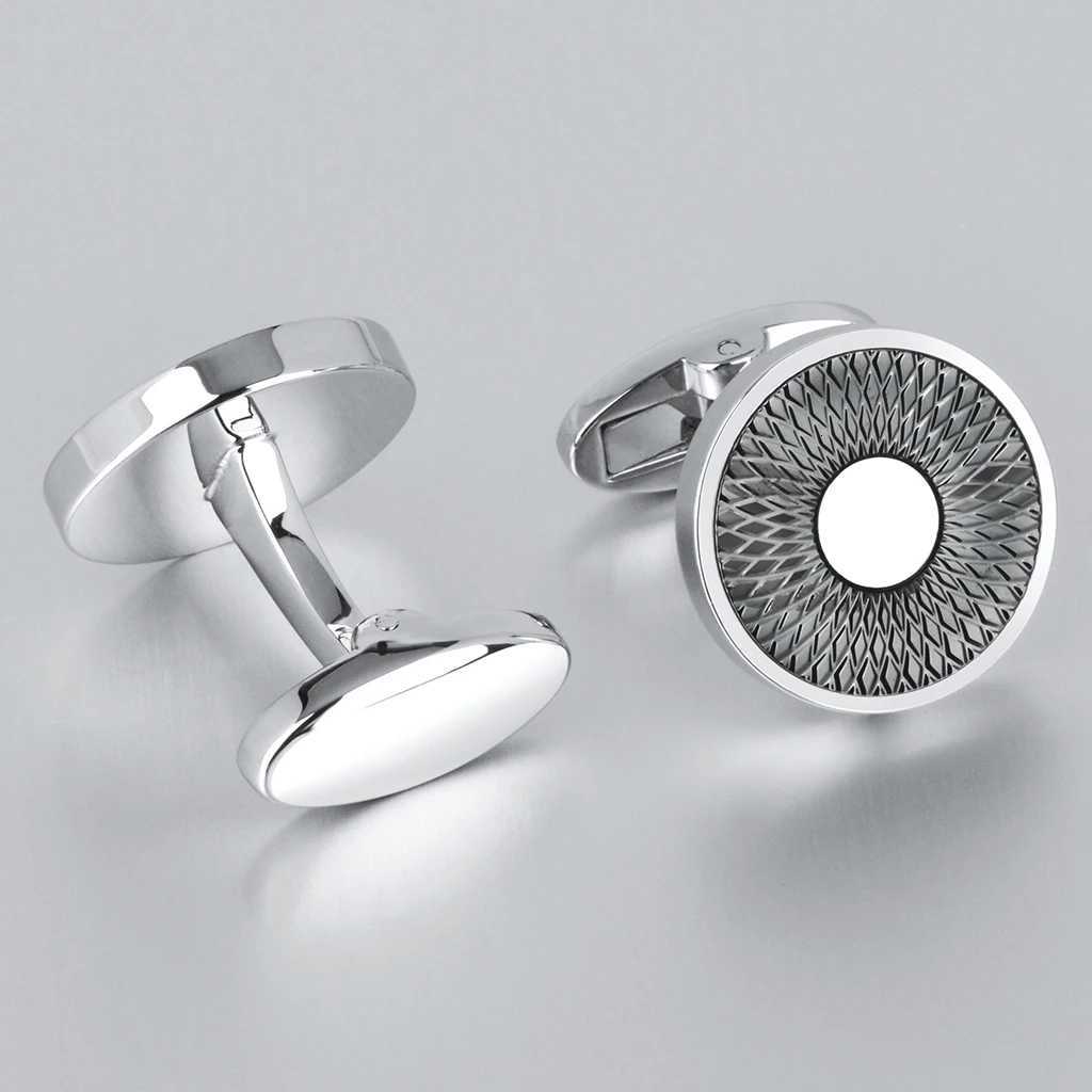 Round Cuff Classic Links SAVOYSHI Metal Cufflinks For Mens French Shirt High Polishing Black Cuff Links Business Gift Free Custom EngravedW261017