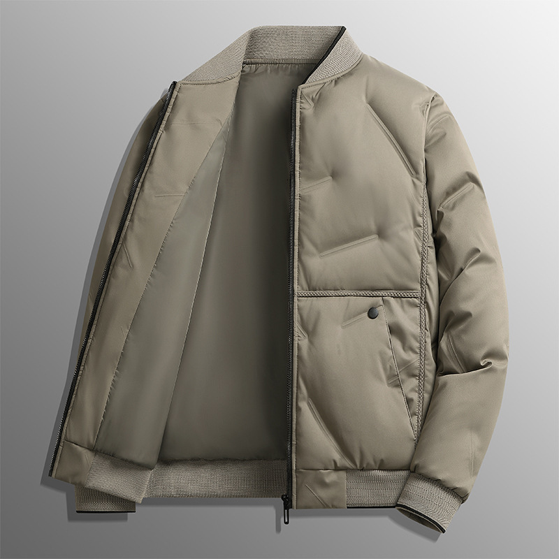Men Plus Size Winter Coat Baseball Collar Jacket Trendy Outerwear Thickened Warm Cotton Jacket Windproof Casual Daily Street And Commute Wear For Ad