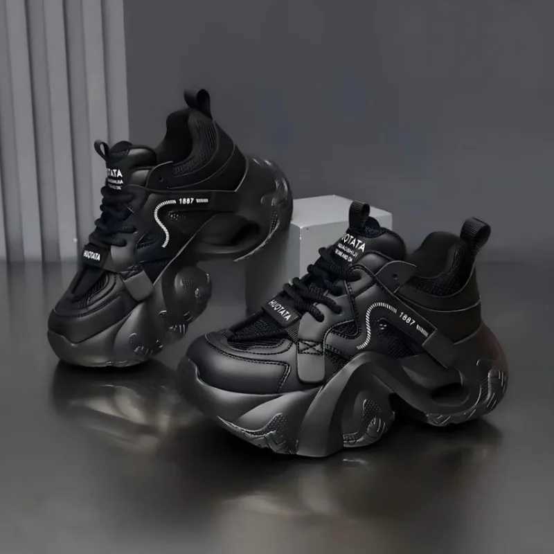 Casual Shoes New Multi Color Chunky Platform Sneakers Women Lace Up Mesh Soft Comfortable Dad Shoes Height Increasing Spring Autumn H261016