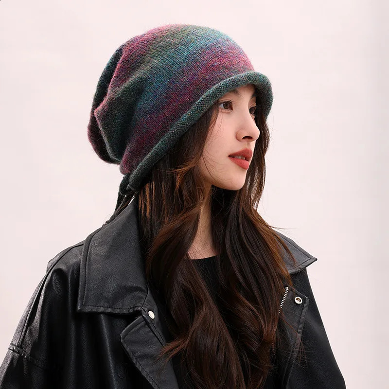 2024 Large Size Beanies Skullies Adult Unisex Soft Winter Autumn Hat for Women Stickers Hats Casual Outdoor Sport Bonnet261016