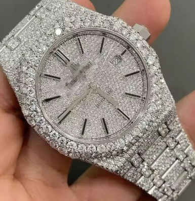 U1 TOP VVS Handmade Custom Full Iced Out Moissanite Diamond Watch Luxury Designer stainless steel automatic Men's and women's watches shut