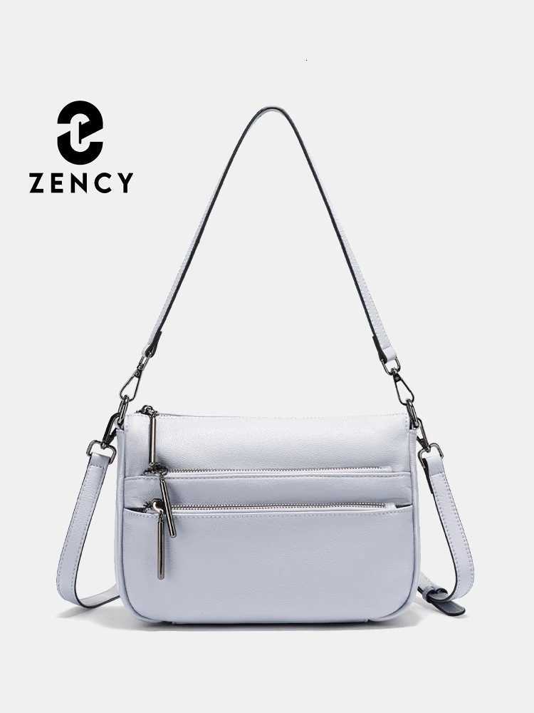 Evening Bags Zency Simple Small Handbag for Women Genuine Leather Large Capacity Crossbody Designer Shoulder Bag Sac Bolsa Lightweight H261016