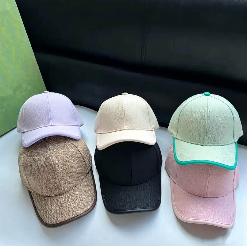 Luxury Designer Candy Color Letters Printed Hard Top Baseball Cap Unisex Casquette Cotton Peaked Cap Men Women Cheap Snapback Hat For Sale