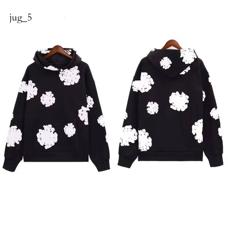 Wreath Sweatshirt designer hoodie for men Cotton denim ttear hoodies Foam Print Flower Pullover unisex Oversized Streetwear Hip Hop tracksuit 0c8