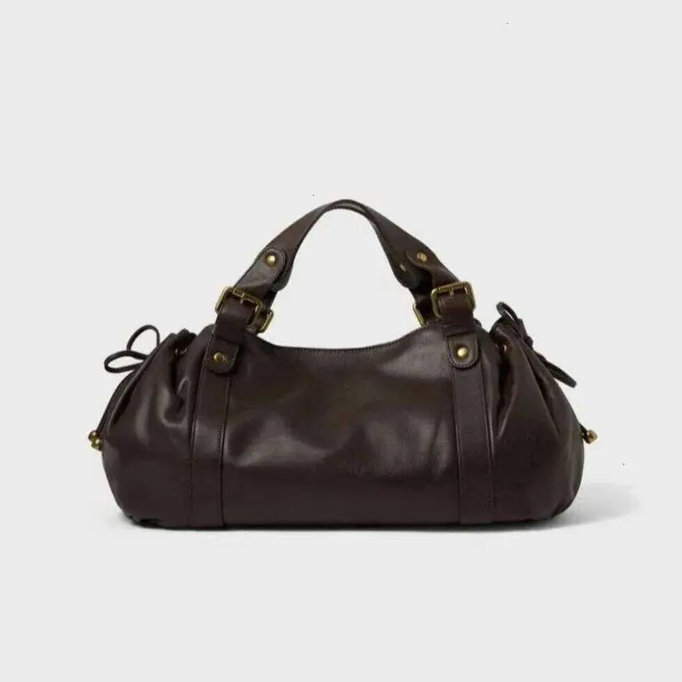Bag Women's Soft Pu Vintage Handbag Large Capacity New Fashion Solid accessories Color Tote Luxury Design Shoulder For Everyday Style Daily Bag