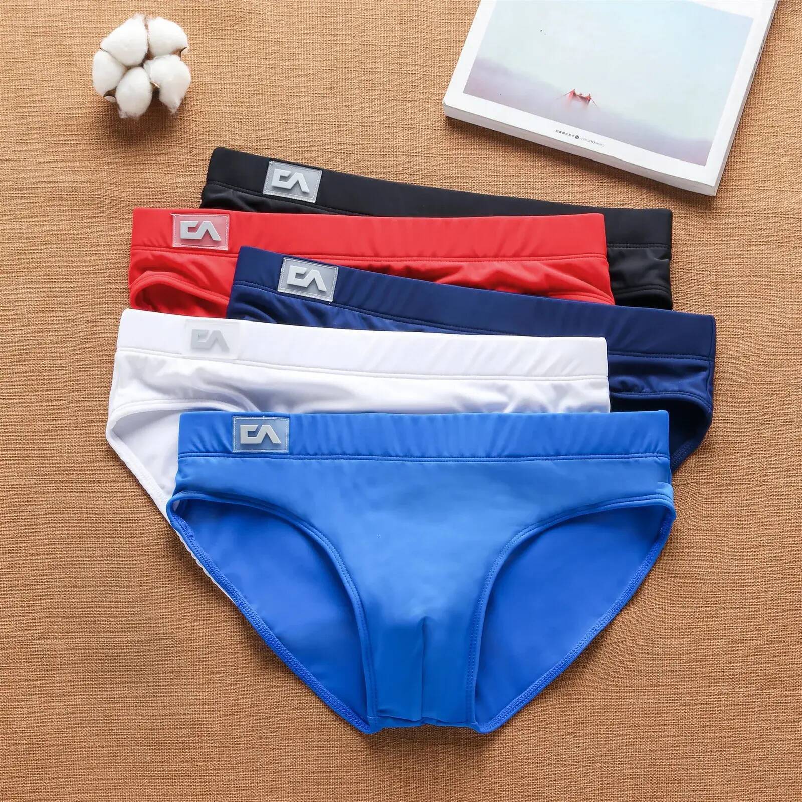 Men's Underwear Addicted Mens Swimming Trunks Underwear Sexy briefs Comfortable Fashion Briefs Tight Stretch Simple Beach Pants Underpants Male