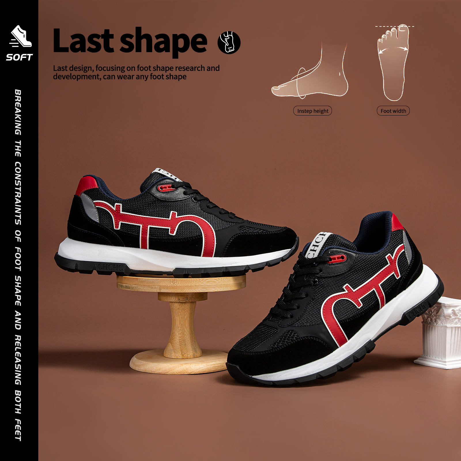 Men's Vulcanized 2026 New Bone Correction Sports Outdoor Walking Shoes 48EUR