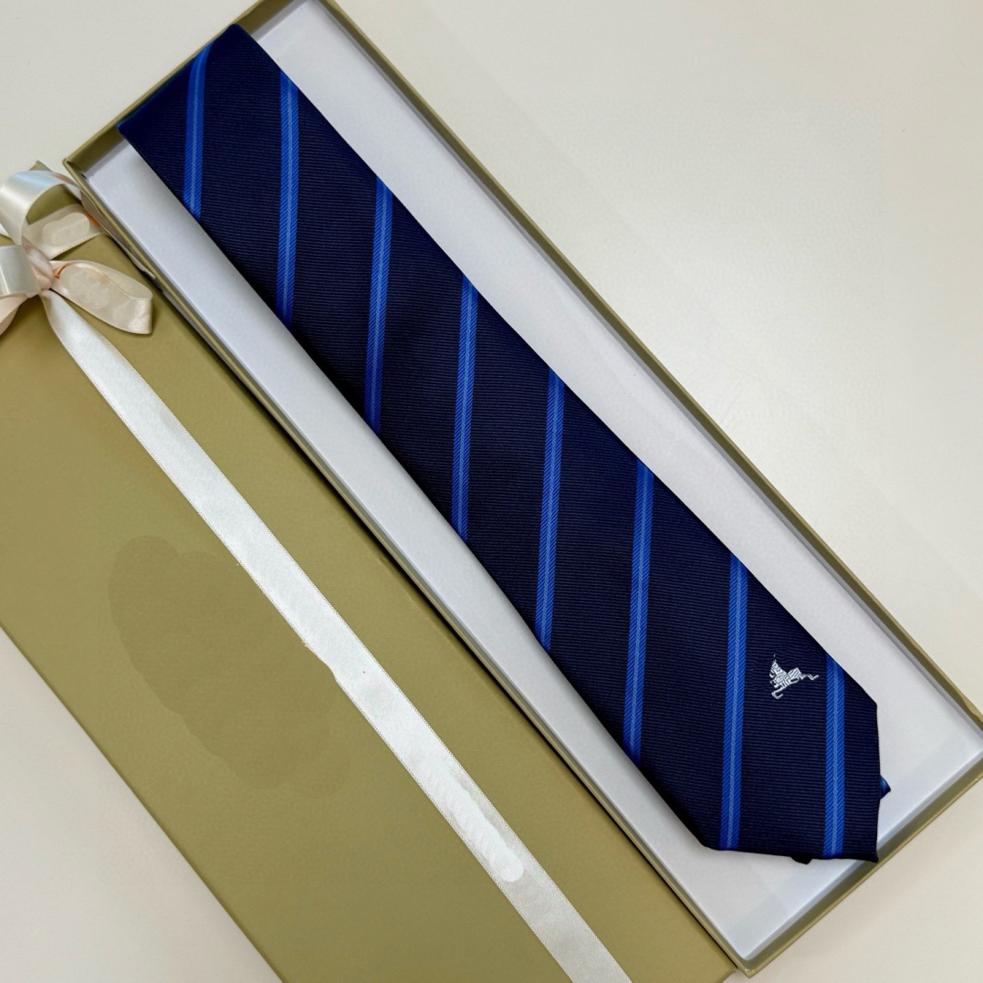YYBB 2026 Luxury New Designer 100% Silk Tie Men's and Women's Pattern Letter L Tie Party Suitable for Wedding Business Weaving Fashion Des