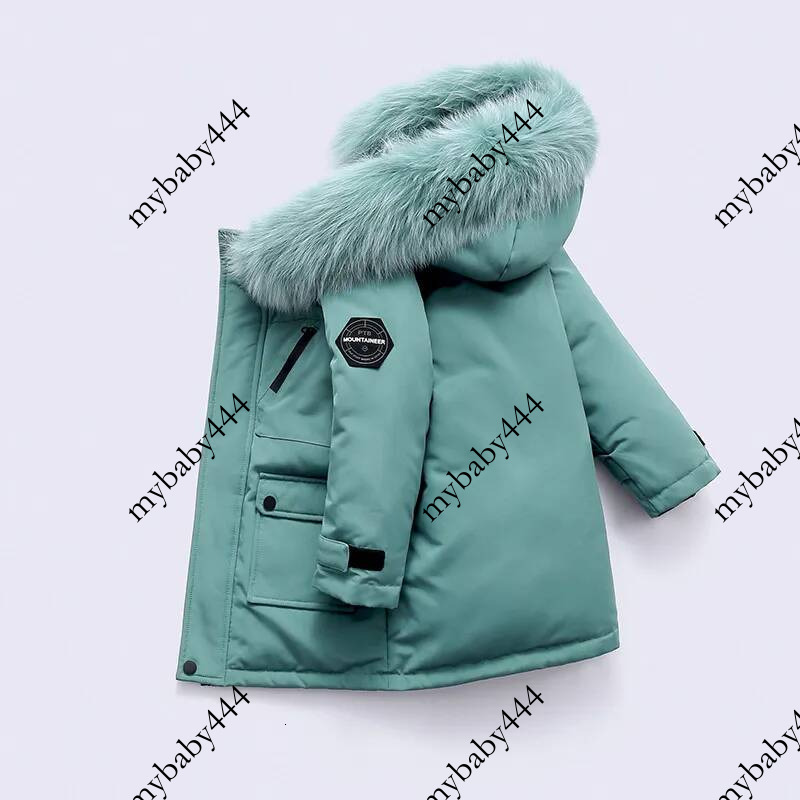 2021 Winter Down OLEKID Jacket For Boys Real Raccoon Fur Thick Warm Baby Outerwear Coat 2 12 Years Kids Teenage Parka