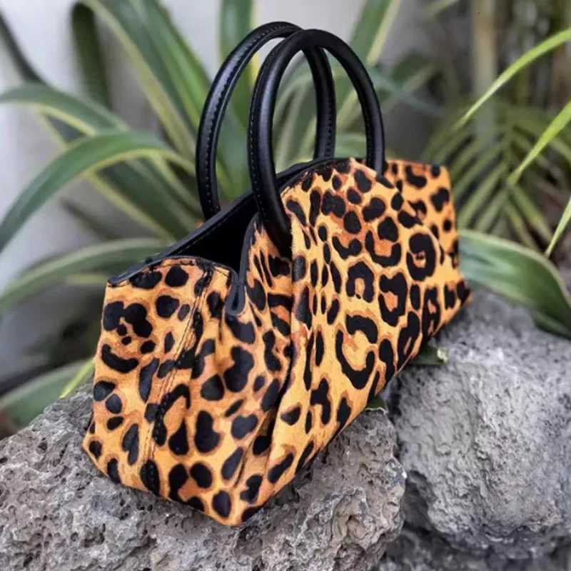 Evening Bags Designer Women Handbag High Quality pu Leather Leopard Black Crossbody Bag Fashion Chic Ruched Shoulder Bag H261016