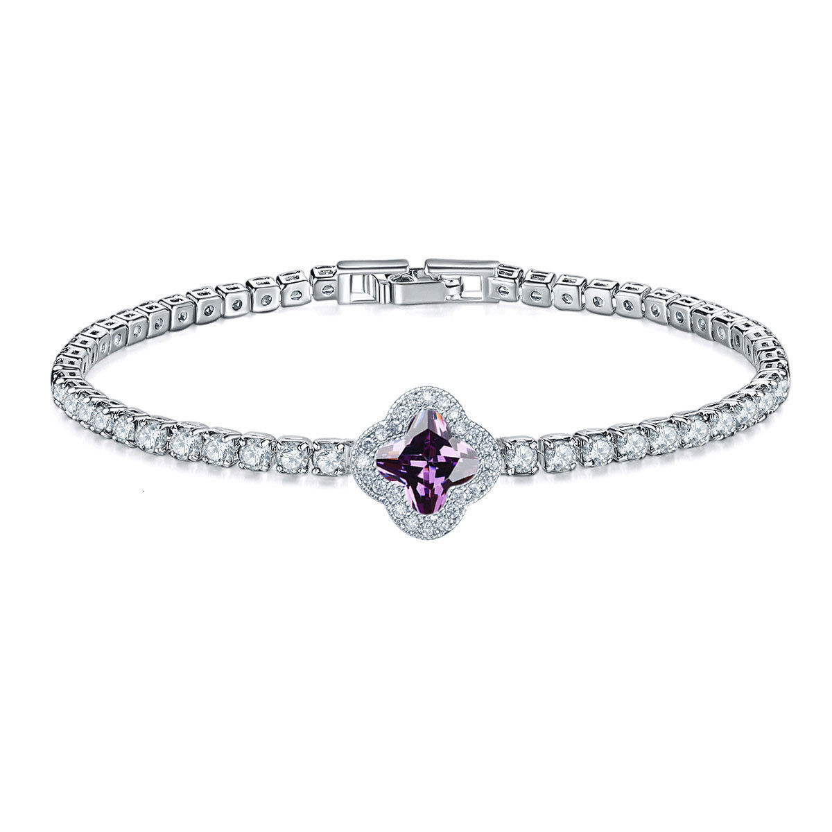 V brand bracelet Four-leaf Clover Full-Diamond BraceletHot-Selling Fashionable Luxury European and American Cross-Border Creative Micro-Inlaid Zirco