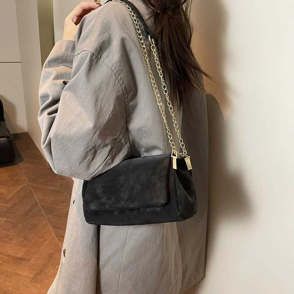 Cross Body High Quality Suede Leather Shoulder Bag Large Capacity Chain Crossbody Bag Square Handbag Women H261016