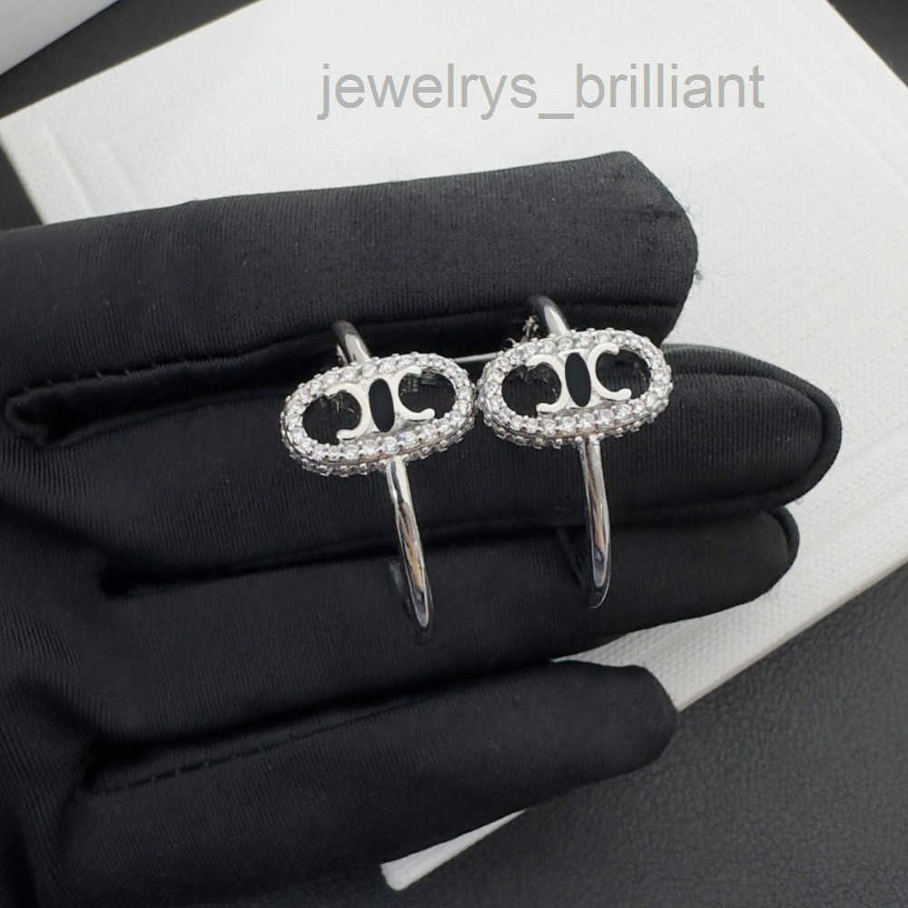 28K Gold Plated Triangle Designer Hoop Women Letter Geometric Luxury Women Earrings Wedding Jewelry