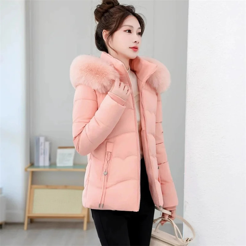 2026 Winter Jacket Women Parka Fashion Long Coat Wool Liner Hooded Parkas Slim With Fur Collar Warm Snow Wear Padded Clothes 260923