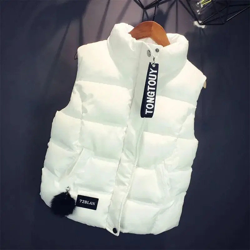 Winter Sleeveless Vests Coats Women Down Cotton Jacket Oversized Loose Casual Vest Autumn Solid Color Female Waistcoat 261013
