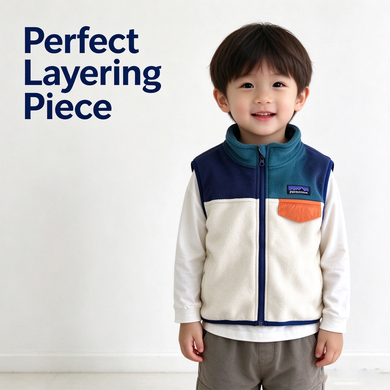 Outdoor Style Kids Polar Fleece Vest Boys Girls Sleeveless Stand Collar Zipper Waistcoat Autumn Winter Warm Children Layering Outerwear Size 90-150c