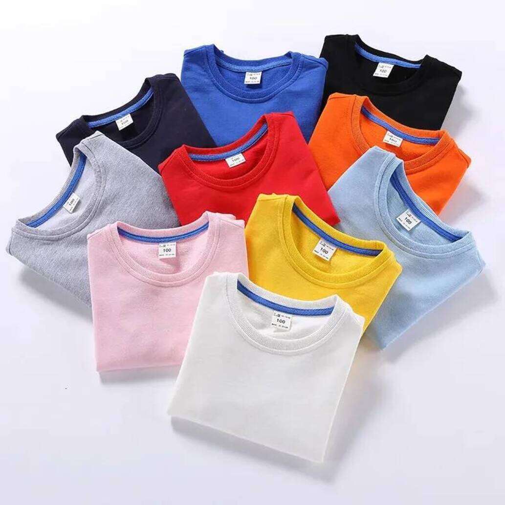 Girls Hoodie Autumn Childrens Hoodies Tops Colorful Clothes Toddler pullover Baby Kids Boys Girls Cotton Casual Solid Plain Sweatshirt 310Years Crew