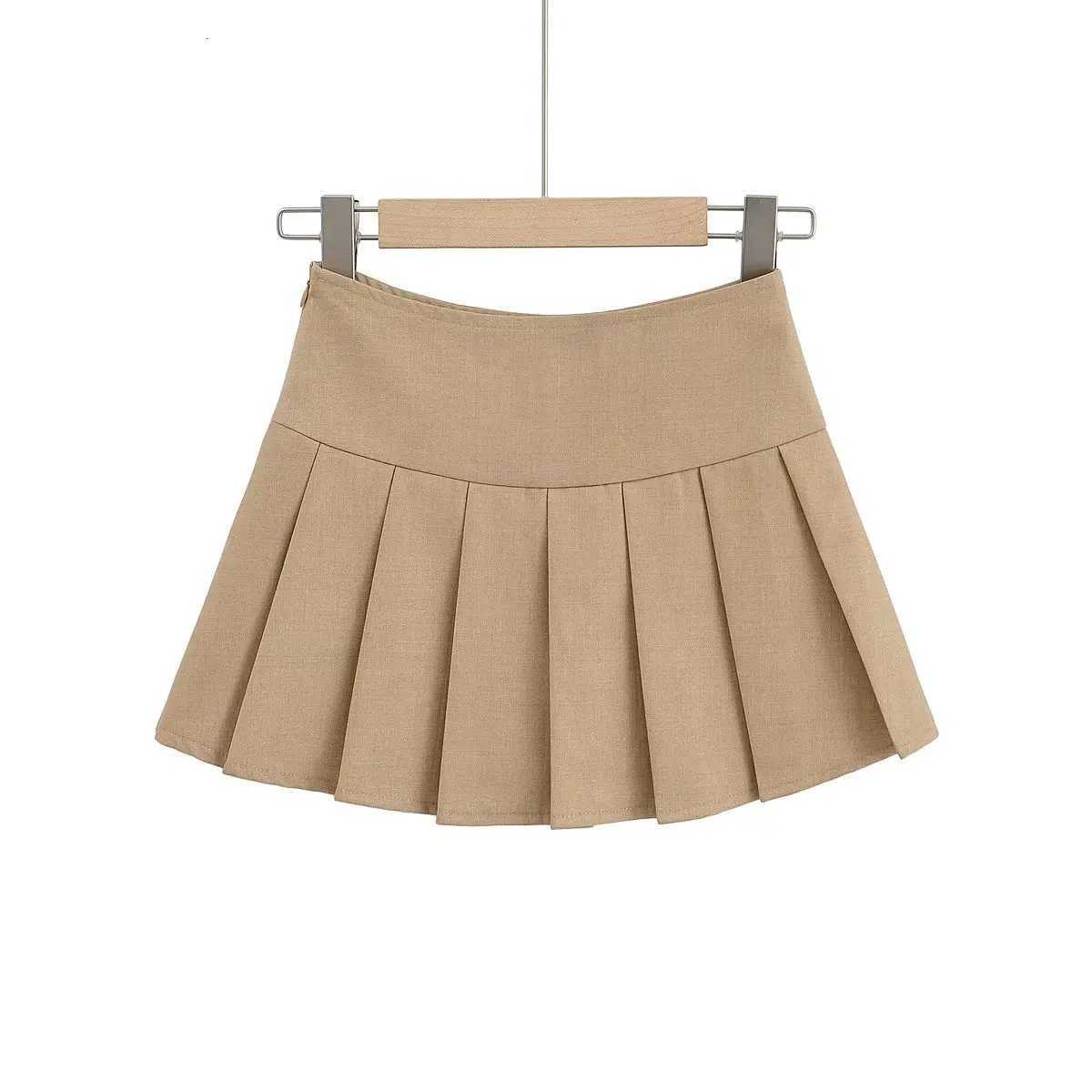 High Summer Skirts Waisted 2024 Skirts Womens Sexy Mini Skirts with Shorts Vintage Pleated Skirt White Korean Tennis Skirts Black Khaki W261017