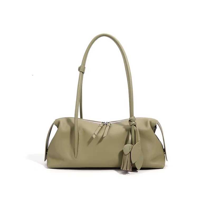 Evening Bags 2026New Women's Casual Top Grain Leather Shoulder Bag Large Capacity Soft Pillow Handbag Underarm Tote for Daily Commute H261016