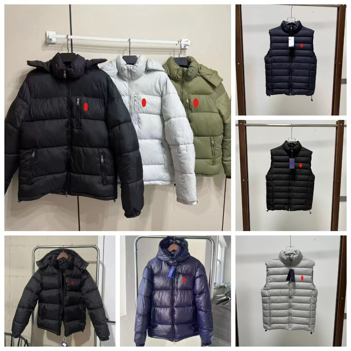 Puffer Designer Puffer Jacket Men Embroidered Zipper Parka Warm Casual Winter jacket Outerwear Windbreaker Polo Coat 888