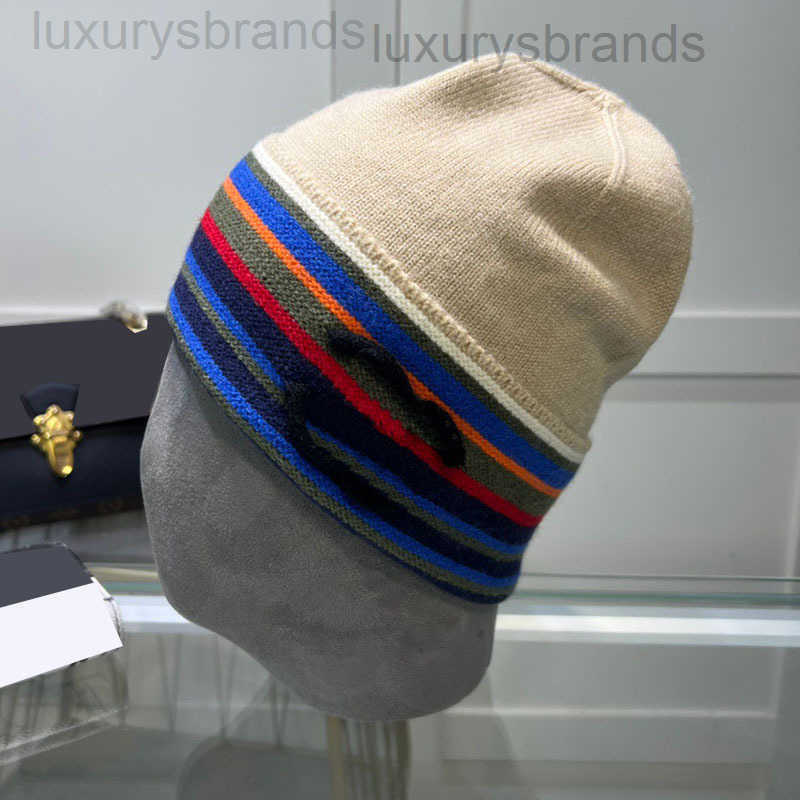 Designer Fashion Striped Fishermans Hat Mens Winter Protective Hat Womens Luxury Hat with Original Packaging Box